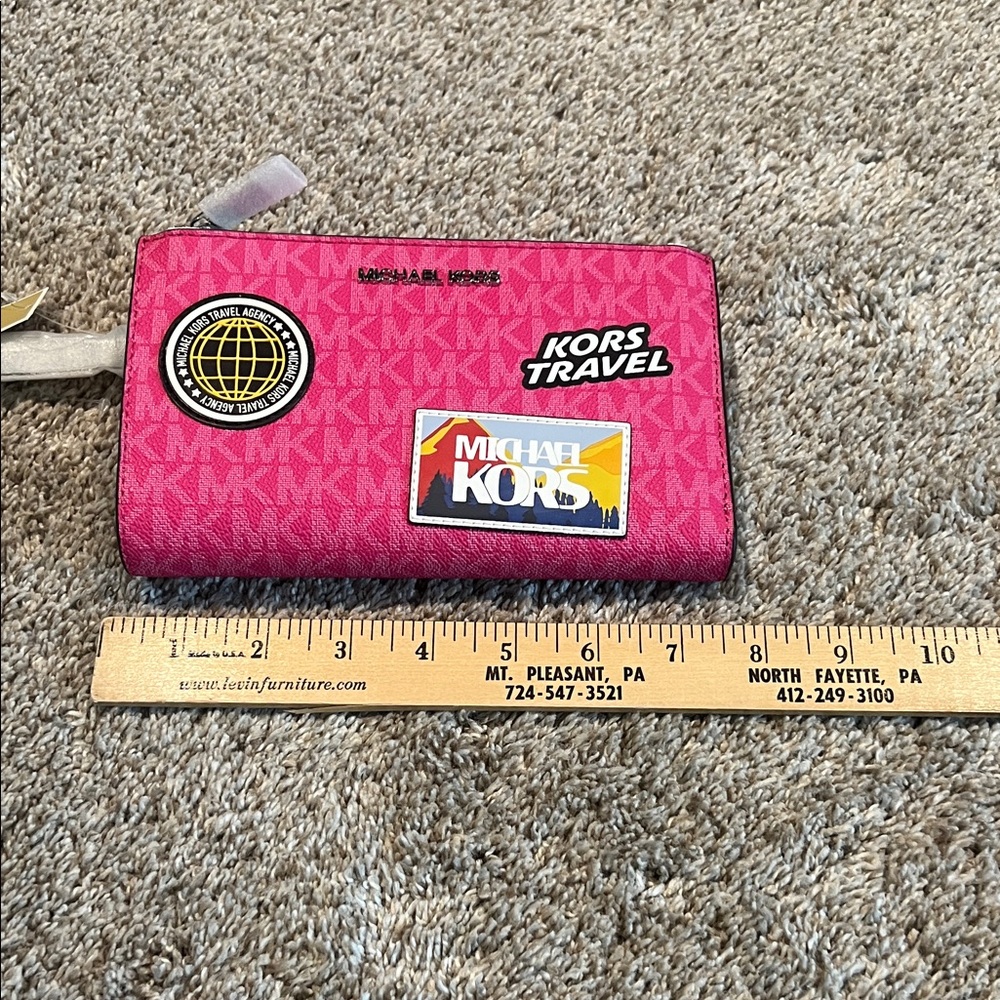 Michael Kors Vibrant Pink Travel Wallet/wristlet